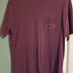 Vineyard Vines Men's Burgundy Pocket Tee